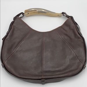 Yves Saint Laurent Brown Leather Mombasa Purse